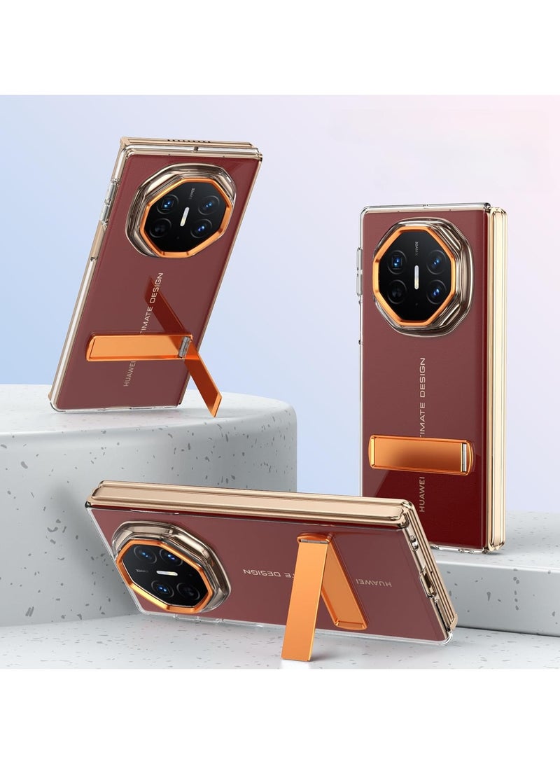 Compatible with Huawei Mate XT |Ultimate Design 2024 Clear Case with Built-in 2-Way Stand 【Horizontal and Vertical Stand】 Crystal Clear Slim Sturdy Case